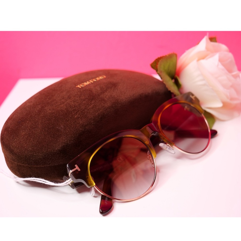 Authentic Tomford Sunglasses Brown Color/ Round form / Henri-02
